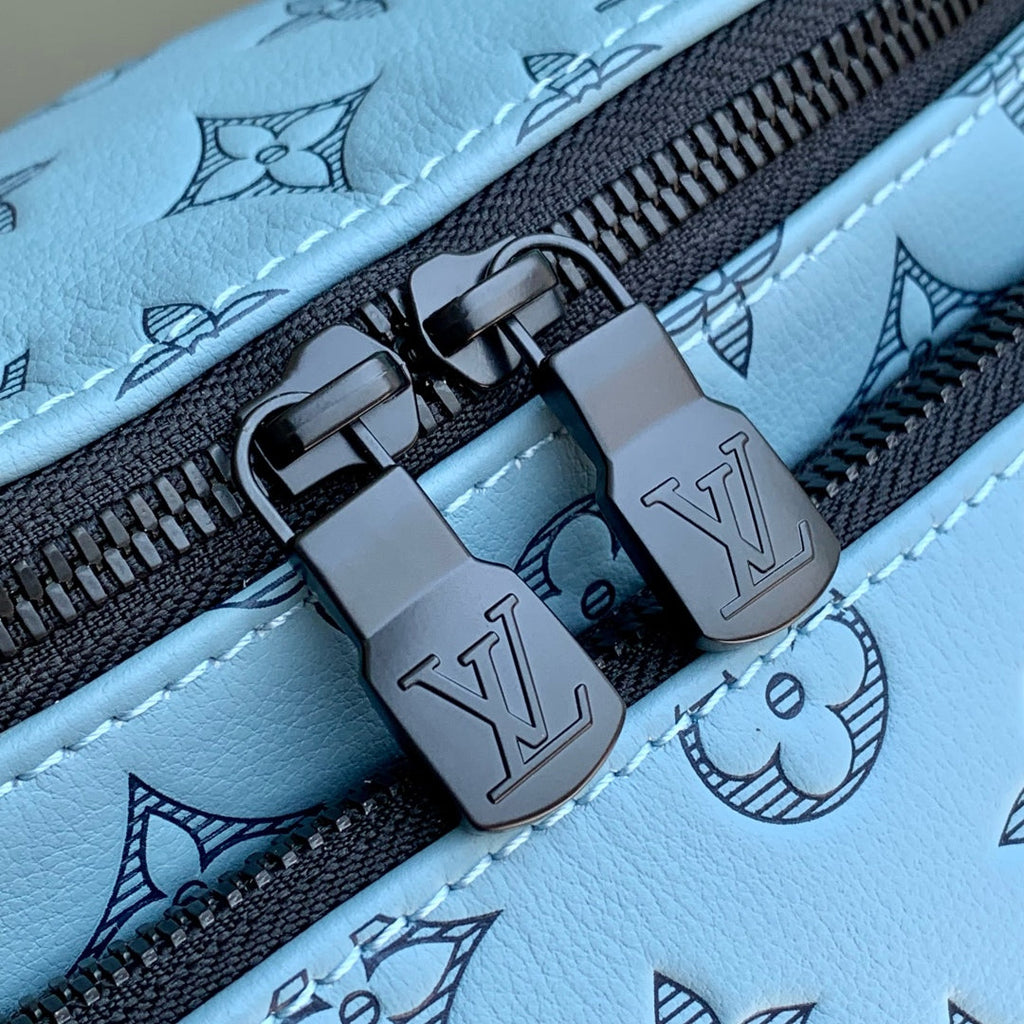 RUSH BUMBAG 30 IN SKY BLUE MONOGRAM SHADOW CALFSKIN