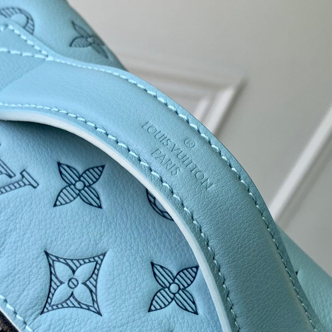 RUSH BUMBAG 30 IN SKY BLUE MONOGRAM SHADOW CALFSKIN