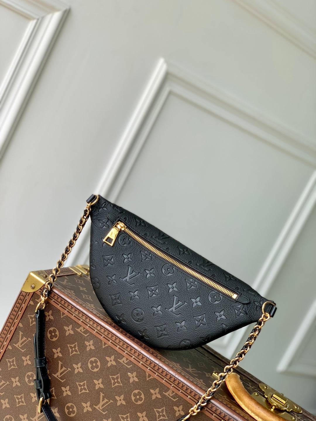 HIGH RISE 31 IN BLACK MONOGRAM EMPREINTE CALFSKIN EMBOSSED LOGO