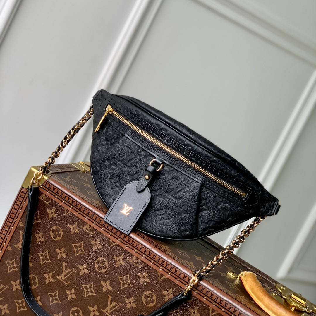 HIGH RISE 31 IN BLACK MONOGRAM EMPREINTE CALFSKIN EMBOSSED LOGO