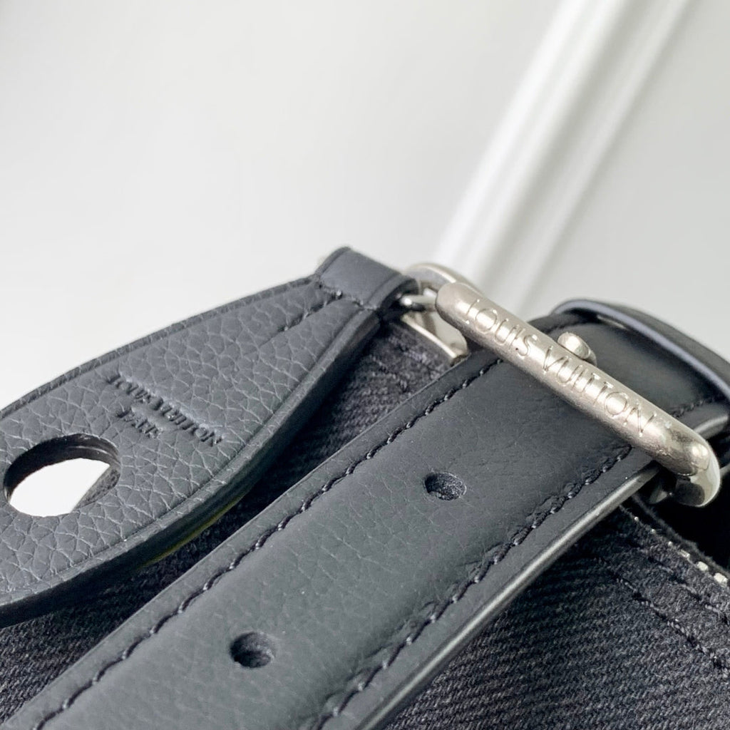 SPEEDY BANDOULIÈRE IB BLACK BLASON DENIM GRADIENT ORANGE LOGO