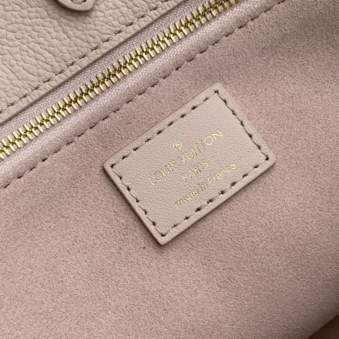 ONTHEGO MM 35 IN  BLUSH PINK MONOGRAM CALFSKIN
