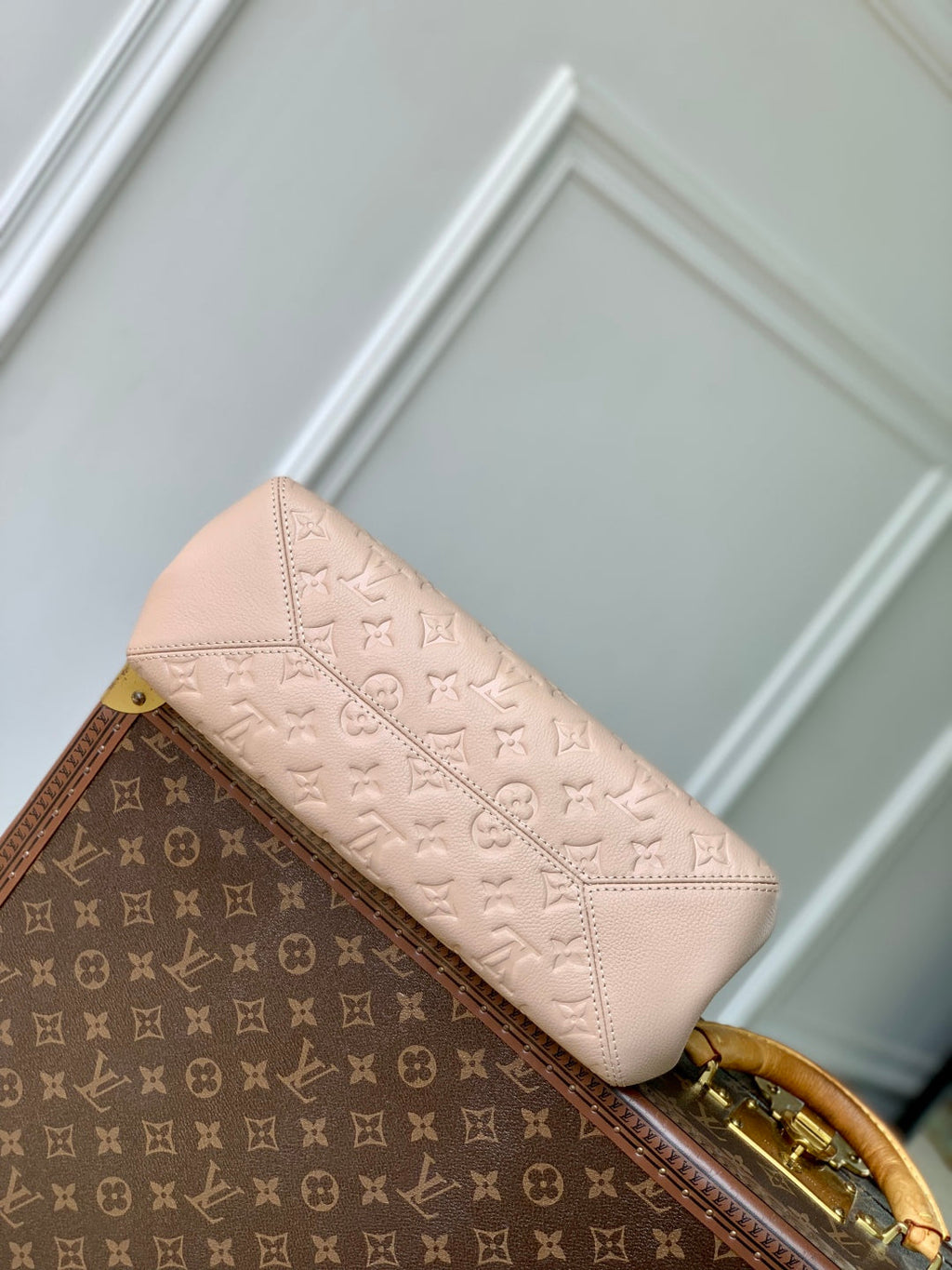 ANYTIME PM 34 IN NUDE PINK MONOGRAM EMPREINTE CALFSKIN