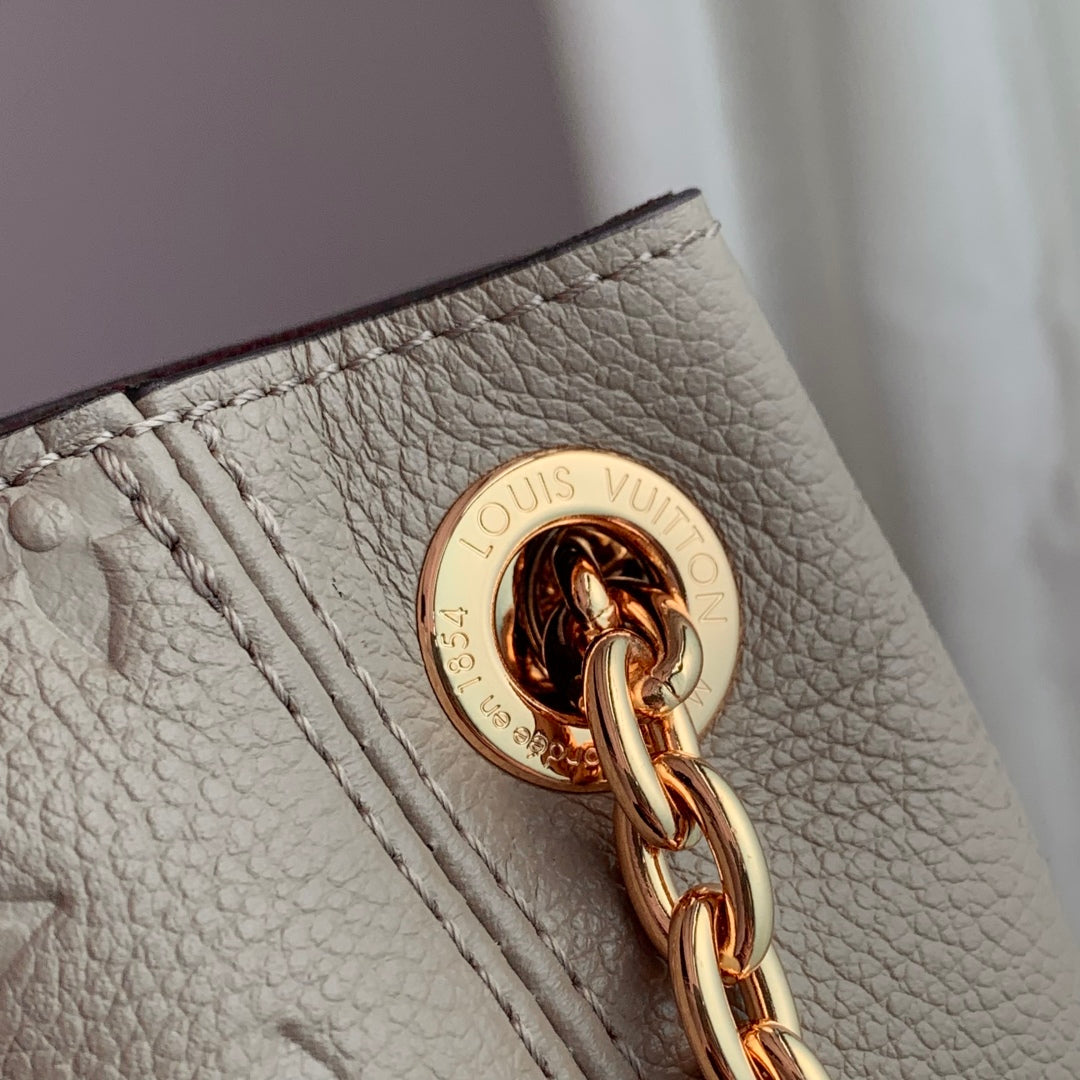 ANYTIME PM 34 IN ASH BROWN MONOGRAM EMPREINTE CALFSKIN