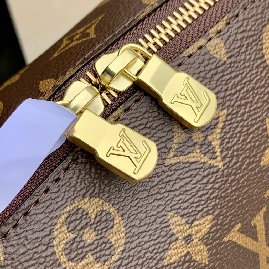 VIVIENNE 27 IN BROWN MONOGRAM COATED CANVAS GOLD LOCK