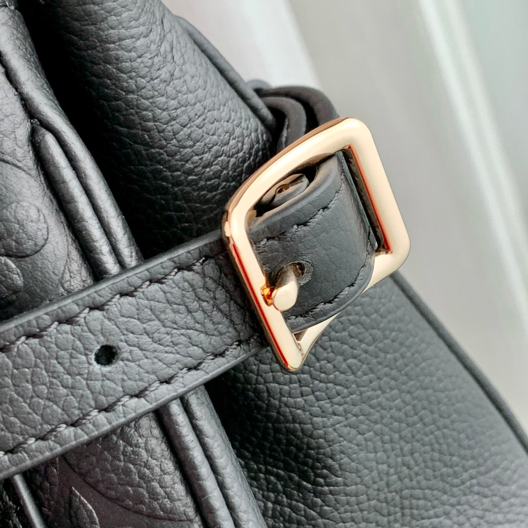 ANYTIME FLAP BAG 29.5 IN BLACK MONOGRAM CALFSKIN