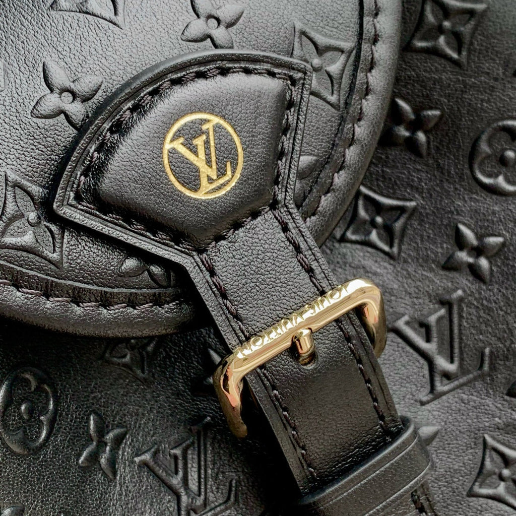 MONTSOURIS BACKPACK 27 IN BLACK MONOGRAM BOLD COATED CALFSKIN