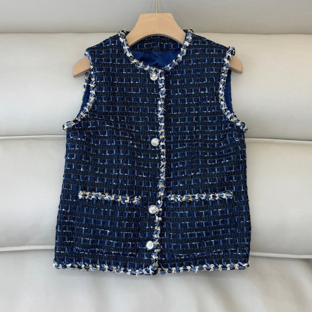 CHANEL 25S TWEED SLEEVELESS VEST 491