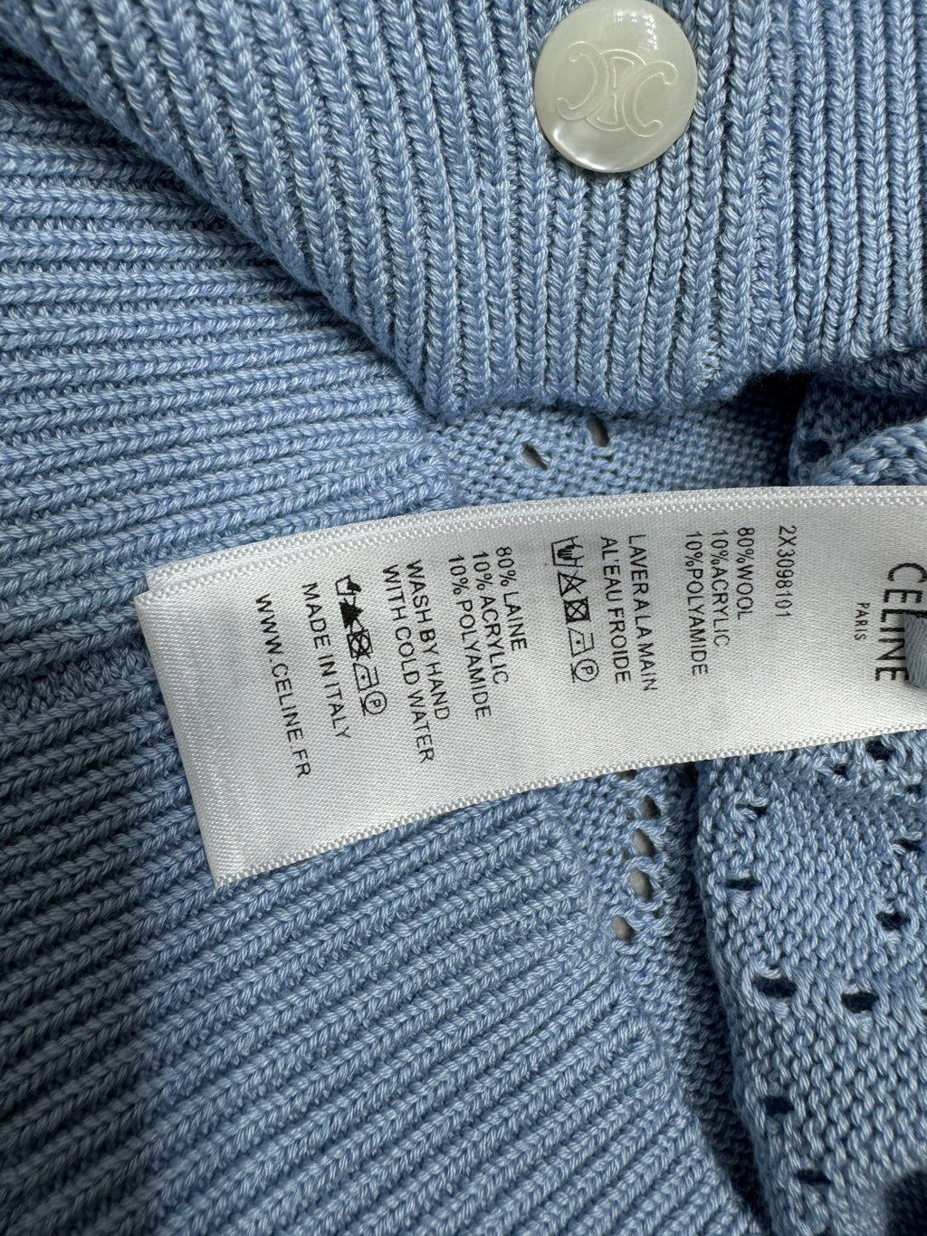 CELINE 25S POLO NECK CARDIGAN 264101