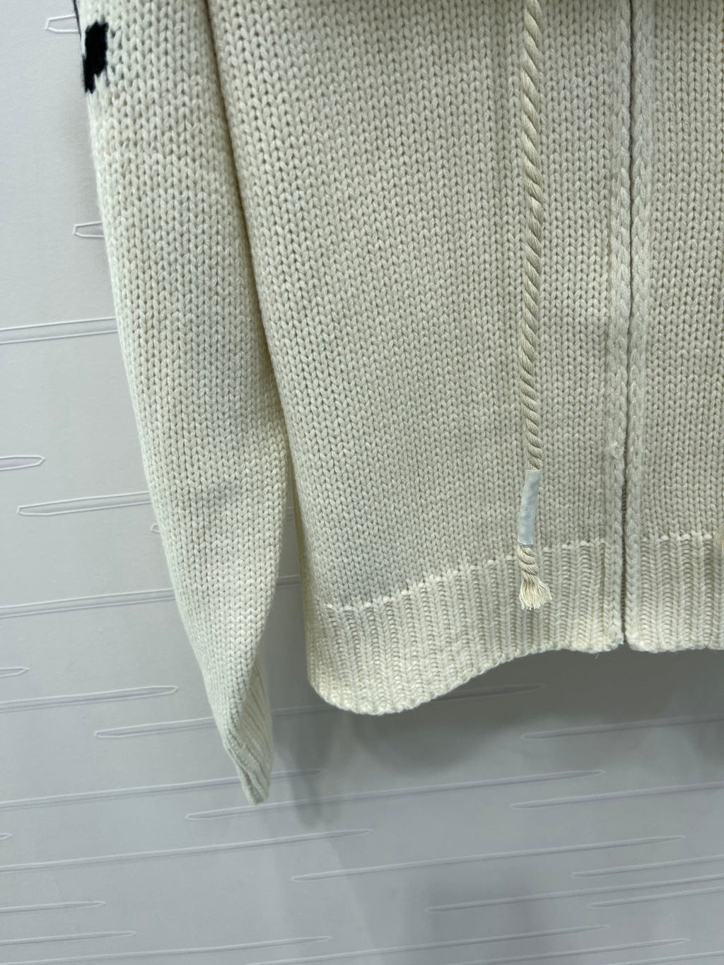 CELINE 25S HOODED CARDIGAN WITH FUR TRIM 0089