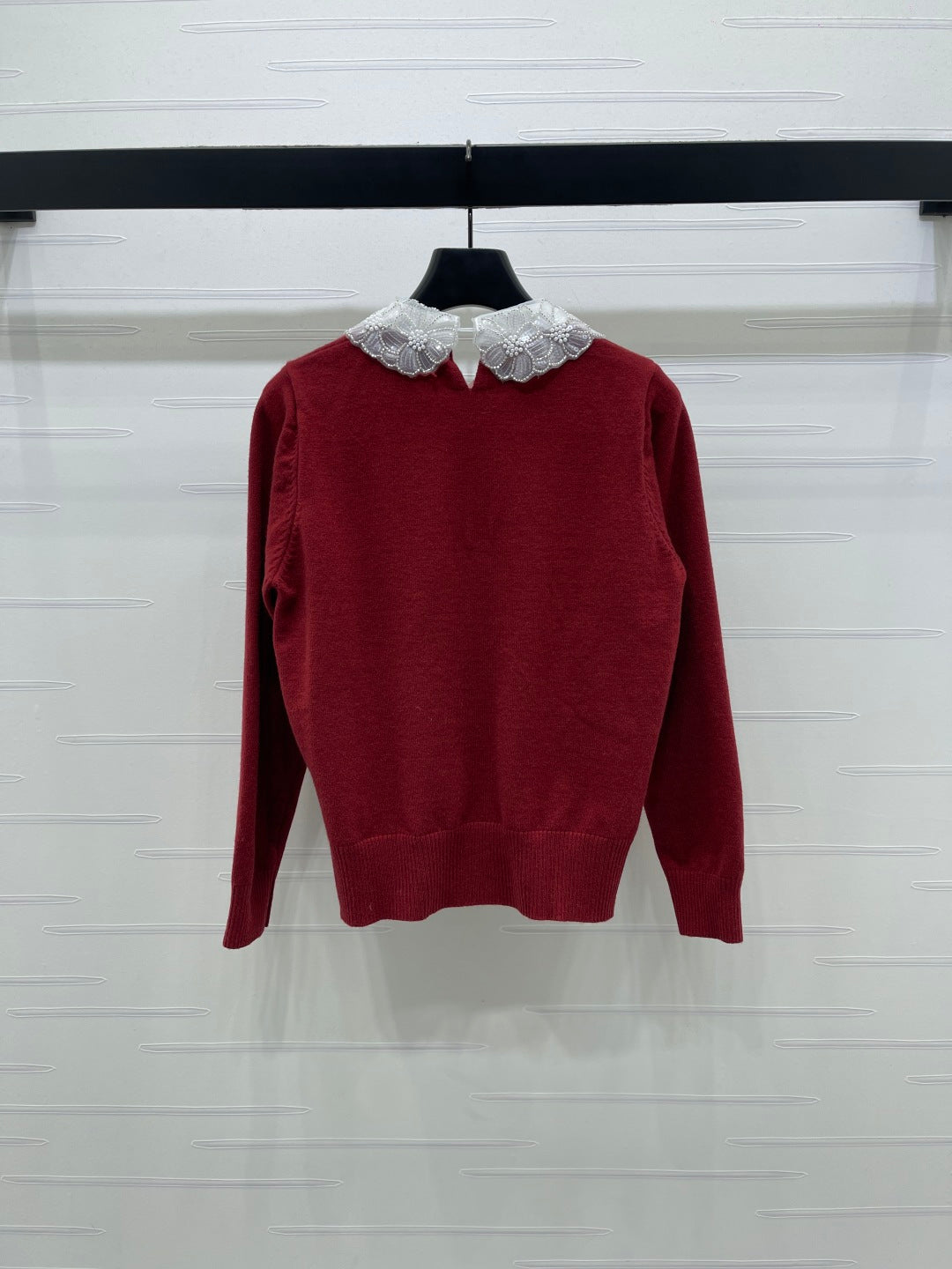 MIUMIU LACE-COLLAR SWEATER STYLE 817