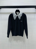 MIUMIU LACE-COLLAR SWEATER STYLE 816