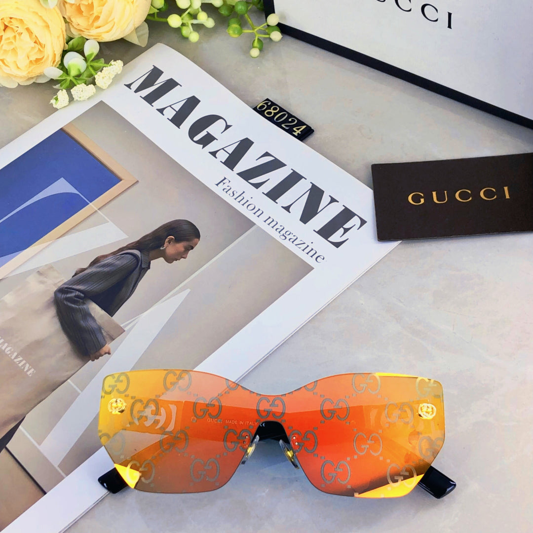 MIRRORED BUTTERFLY FRAME SUNGLASSES 571497 IN ACETATE EMBOSSED LOGO