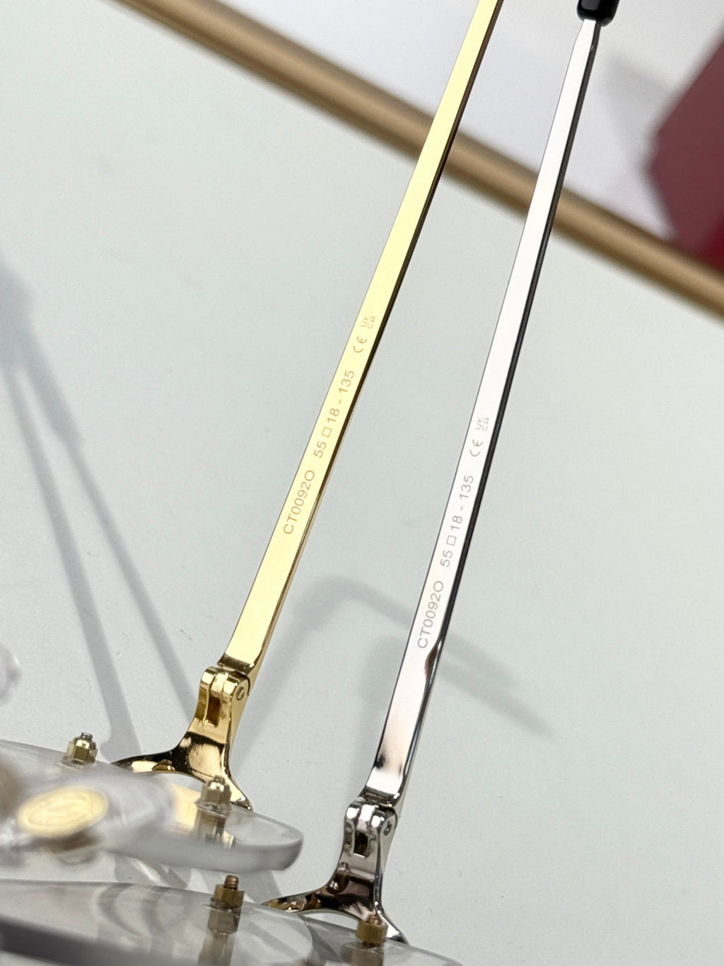 PHOTOCHROMIC LENSES C DE SQUARE FRAME SUNGLASSES CT0093O IN METAL