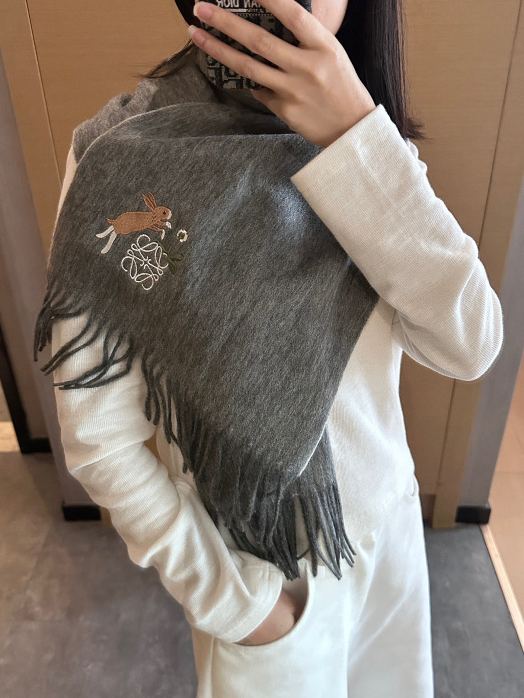 LOEWE 25S SCARF 180 IN CASHMERE 858168