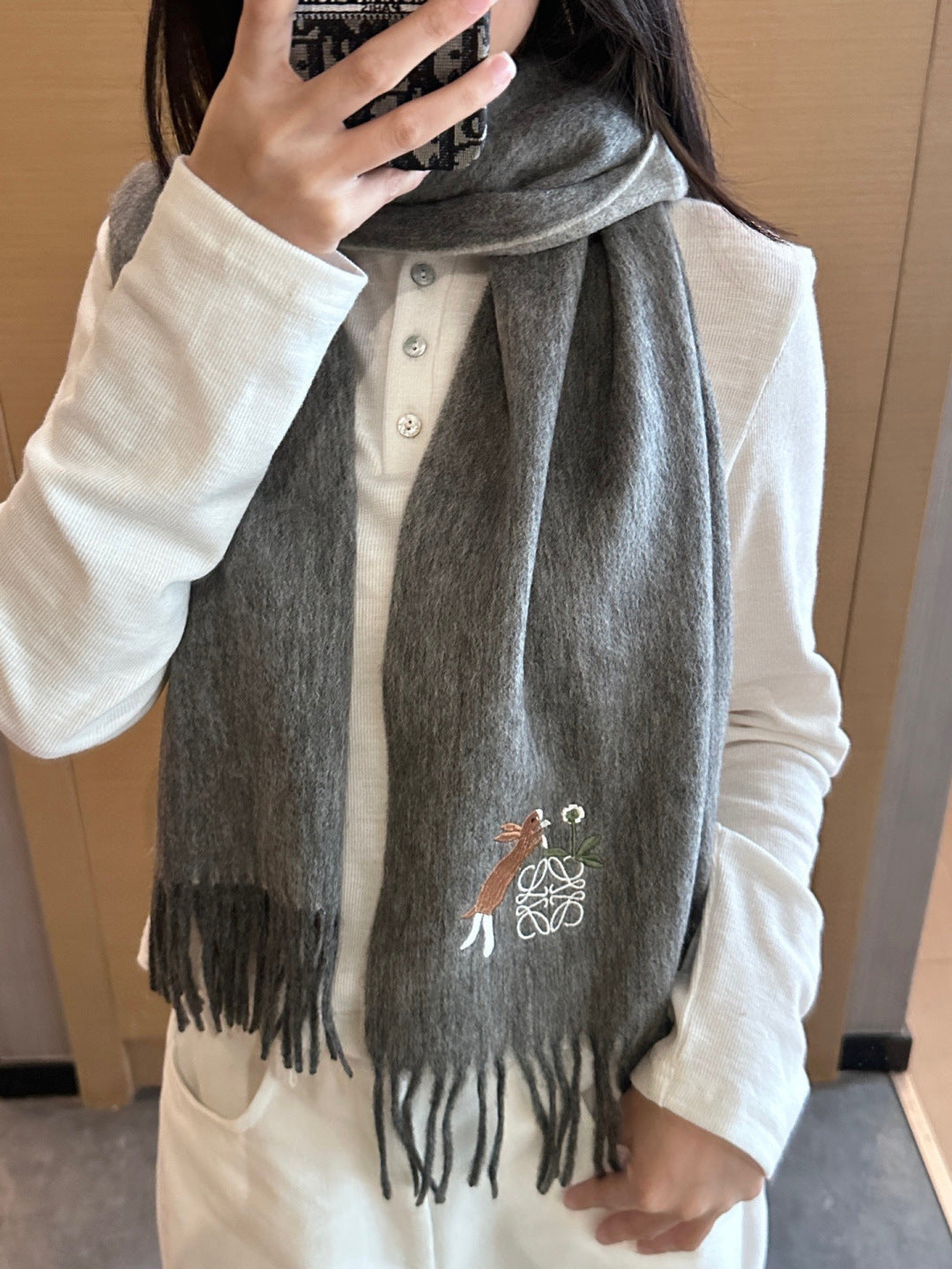 LOEWE 25S SCARF 180 IN CASHMERE 858168