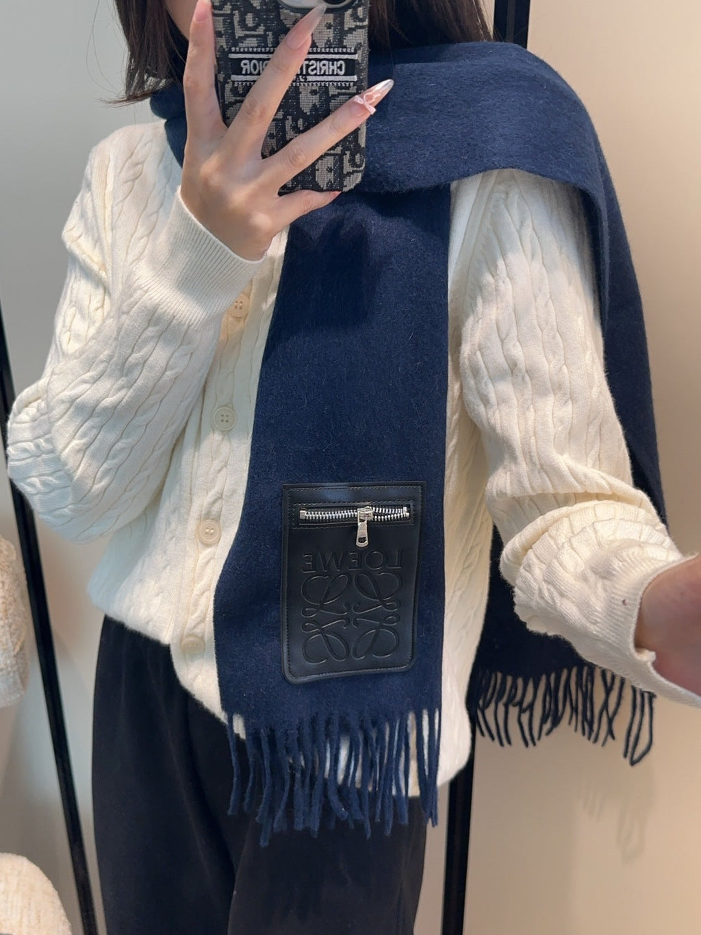 LOEWE 25S SCARF 180 IN CASHMERE 858213