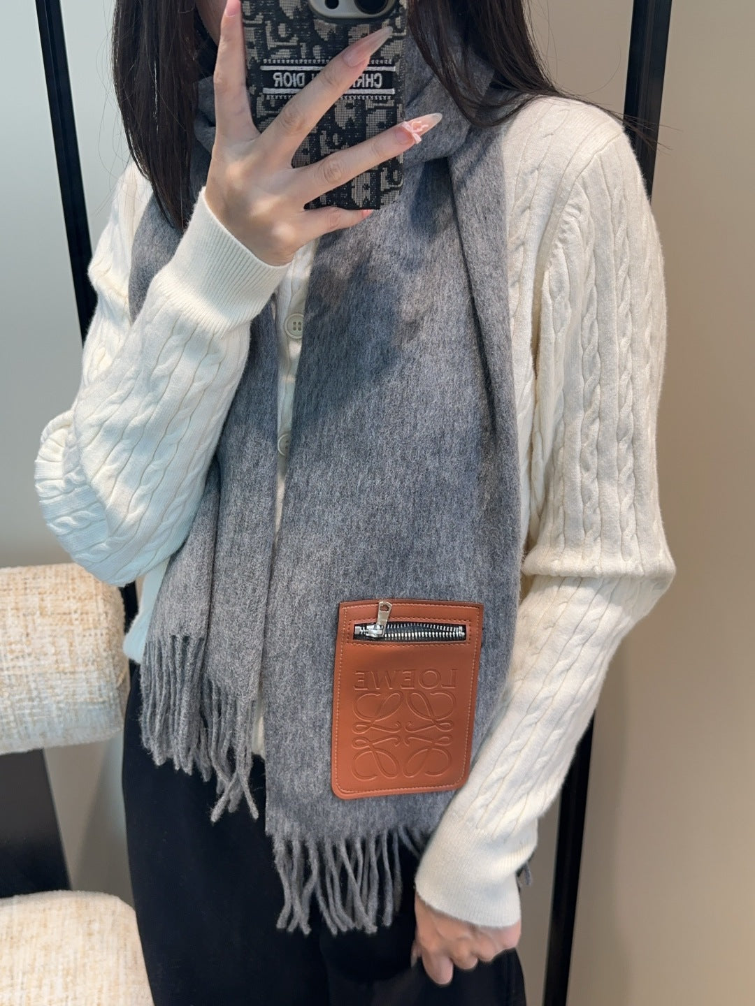 LOEWE 25S SCARF 180 IN CASHMERE 858212