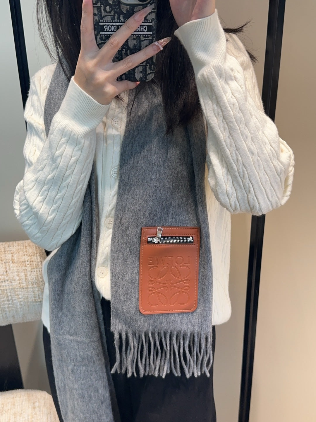 LOEWE 25S SCARF 180 IN CASHMERE 858212