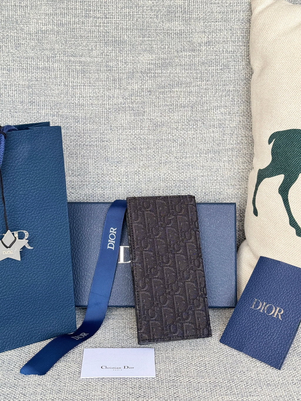 VERTICAL LONG WALLET 19 IN BLACK MONOGRAM OBLIQUE JACQUARD