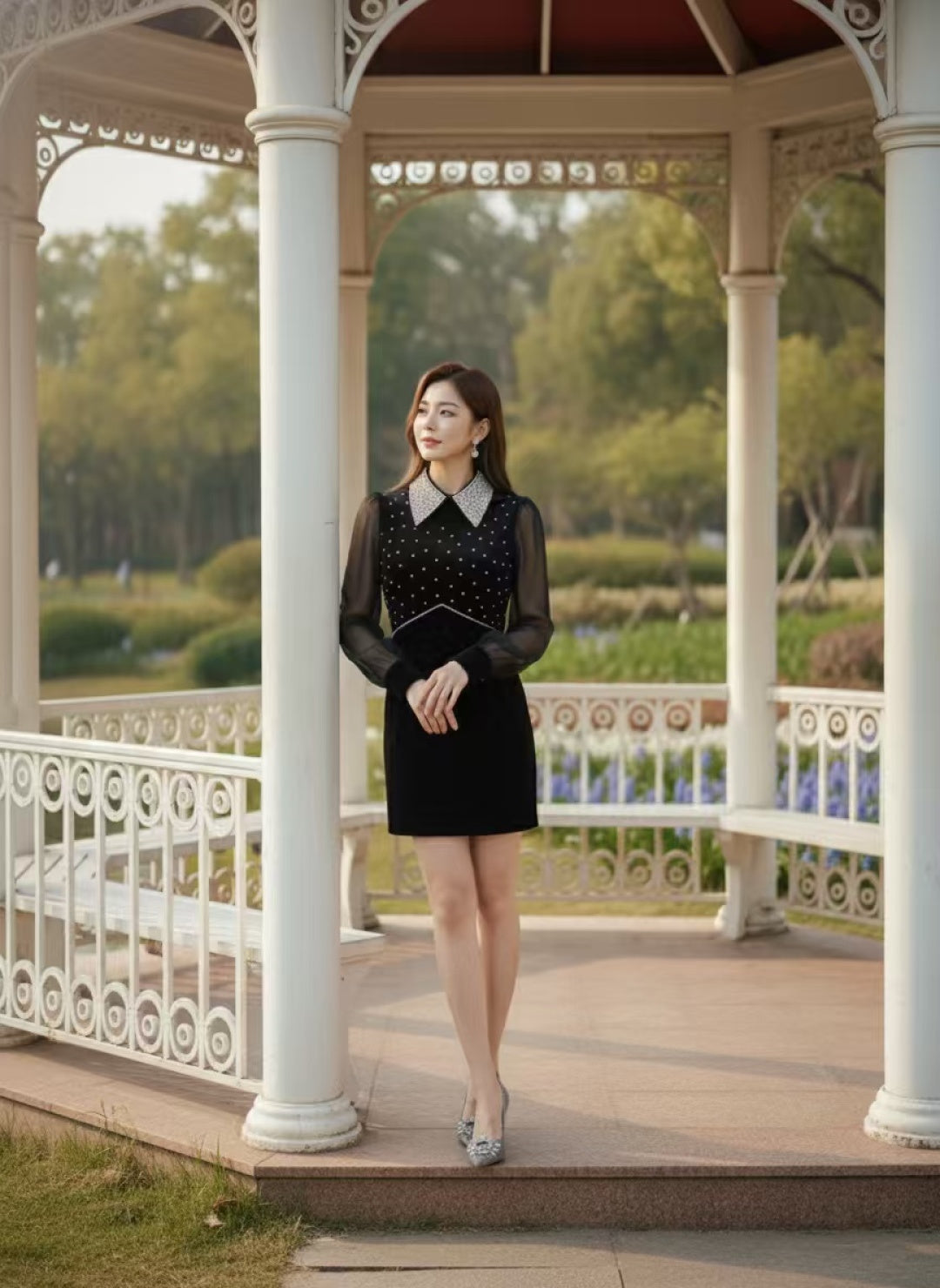 YSL 25S DRESS WITH BEADED DETAILS STYLE 61