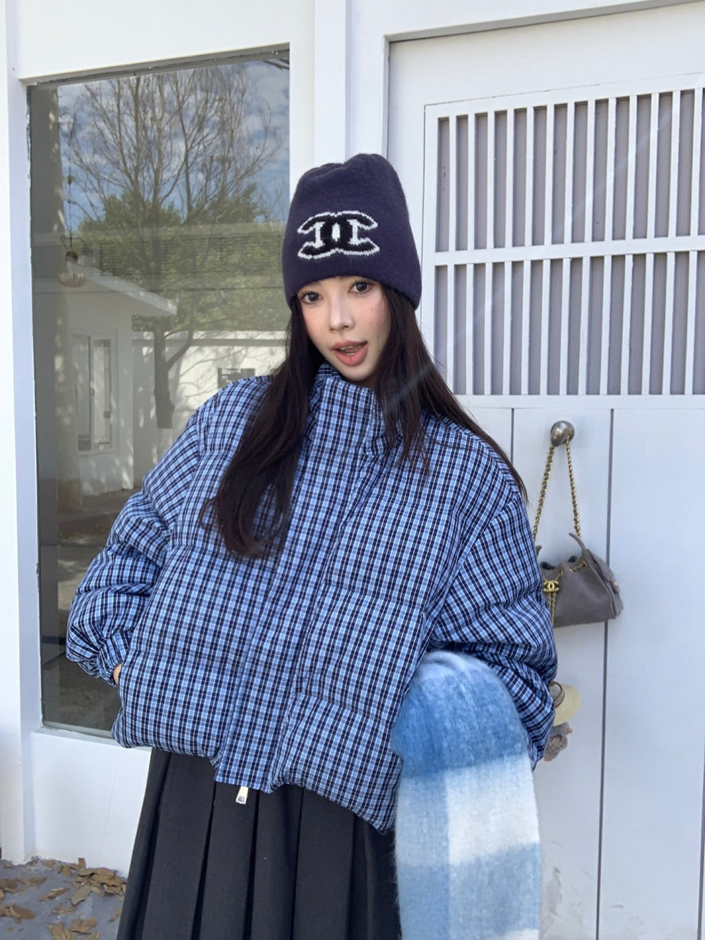 MIUMIU PLAID PUFFER JACKET STYLE 668