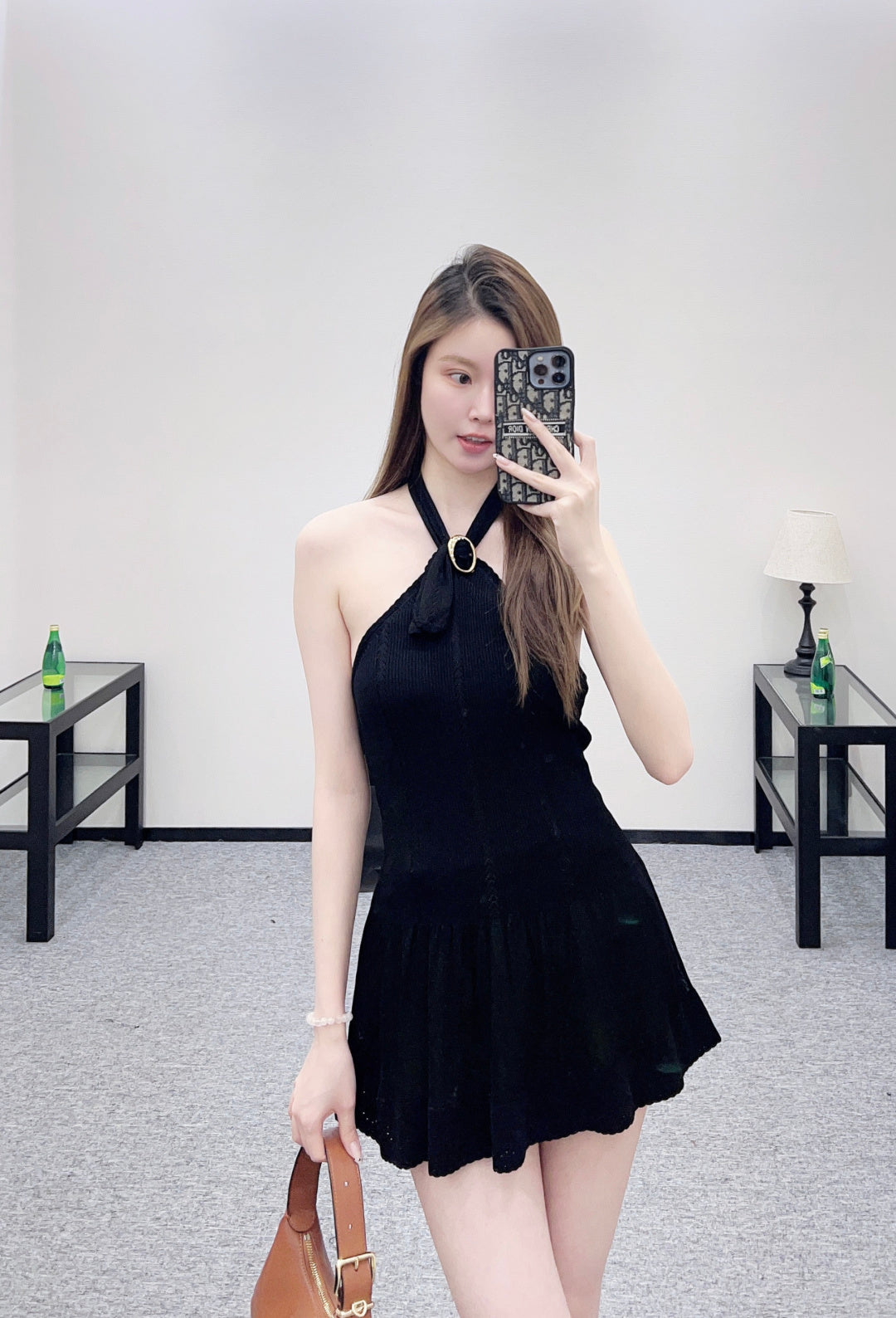 CHANEL 25S KNITTED HALTER TANK TOP 603