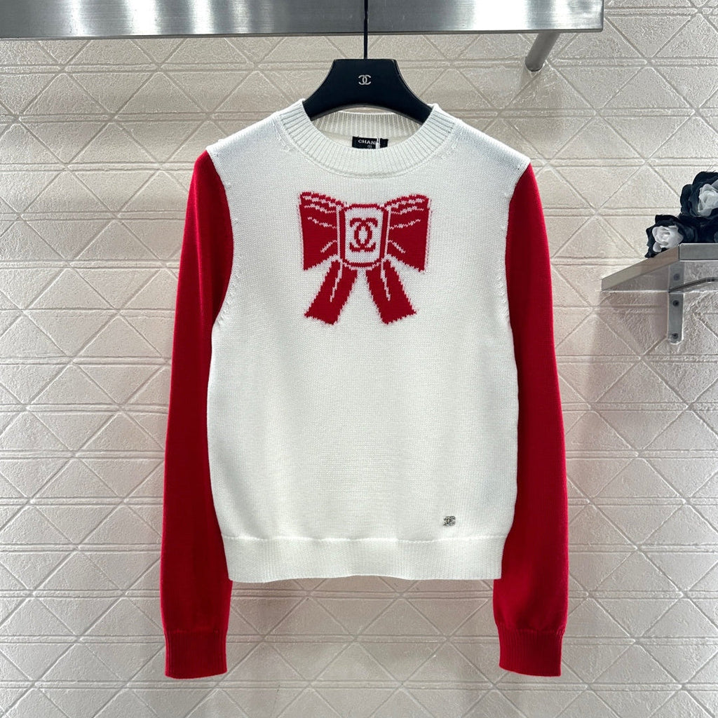 CHANEL 25S LONG-SLEEVE ROUND-NECK SWEATER 507