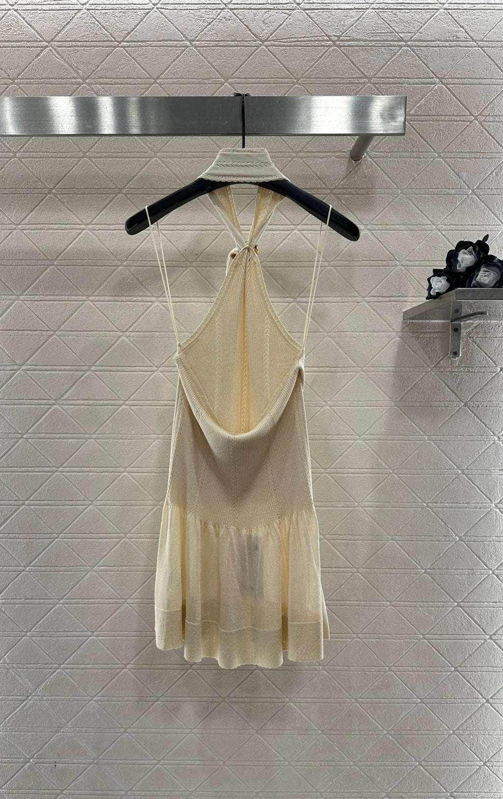 CHANEL 25S KNITTED HALTER TANK TOP 604