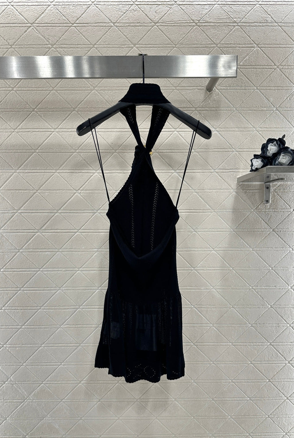 CHANEL 25S KNITTED HALTER TANK TOP 603