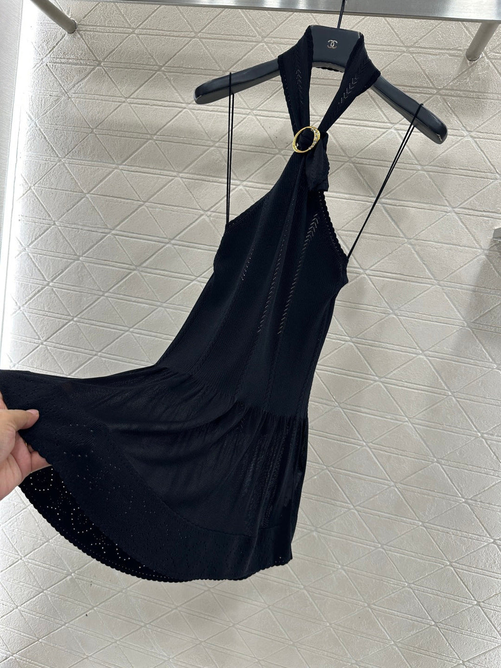 CHANEL 25S KNITTED HALTER TANK TOP 603