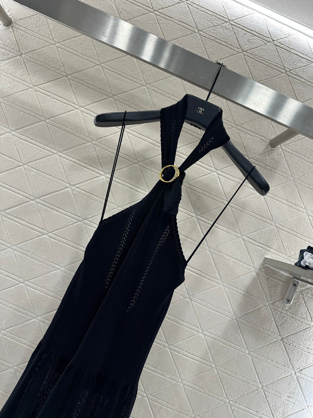 CHANEL 25S KNITTED HALTER TANK TOP 603