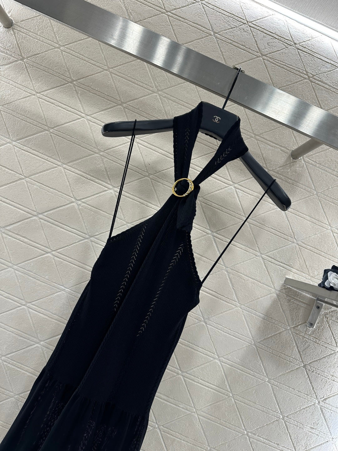 CHANEL 25S KNITTED HALTER TANK TOP 603