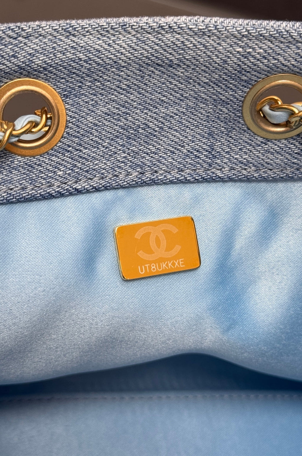 CHANEL 25S HOBO BAG 30 IN BLUE DENIM WITH GOLD HARDWARE