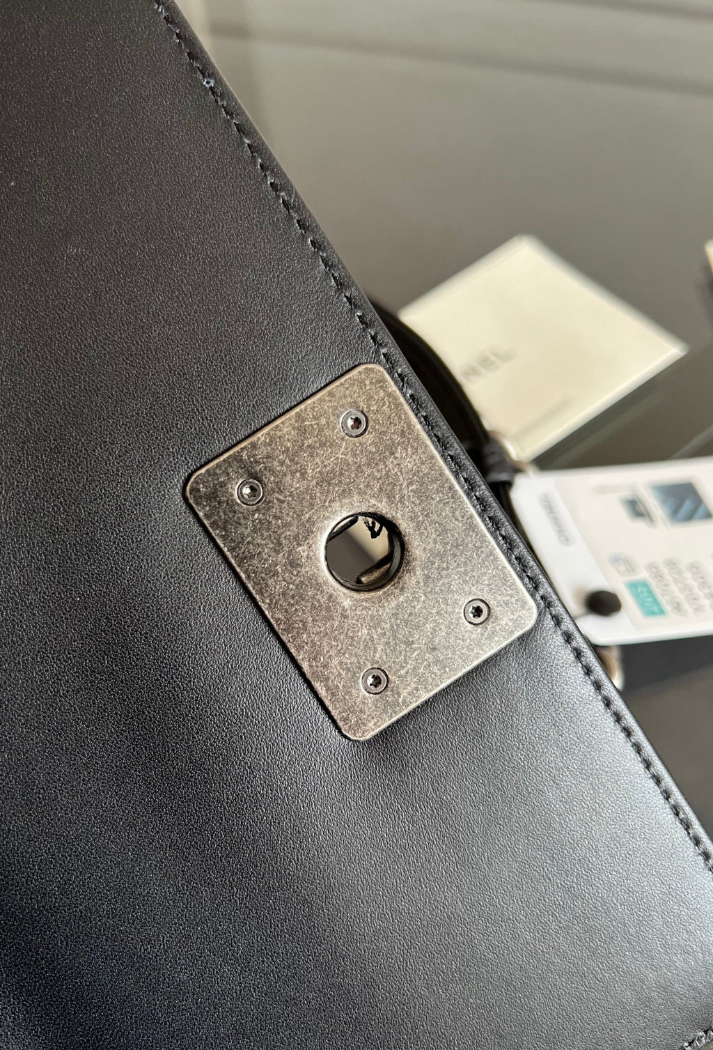 CHANEL 25S BOY BAG 20 IN BLACK LAMBSKIN