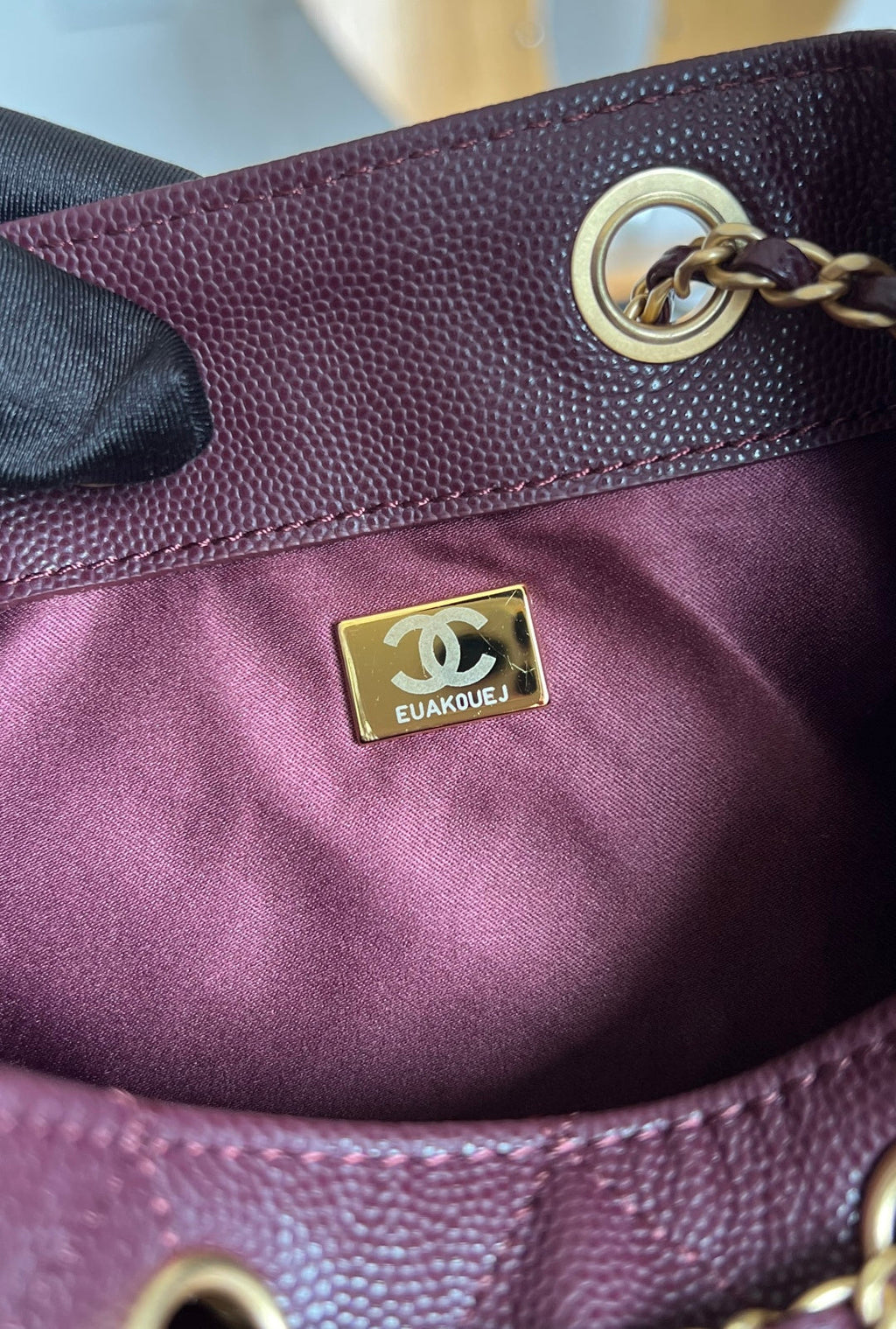 CHANEL 25S HOBO BAG 30 IN DARK RED CAVIAR