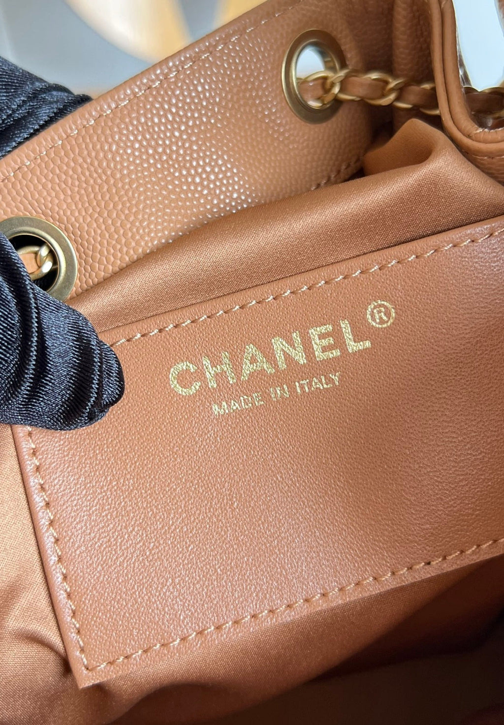 CHANEL 25S HOBO BAG 30 IN CARAMEL BROWN CAVIAR WITH GOLD HARDWARE