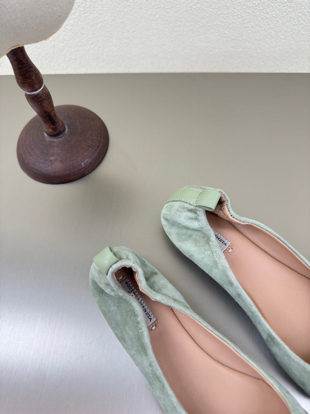 BALLET FLAT IN LIGHT BLUE SUEDE