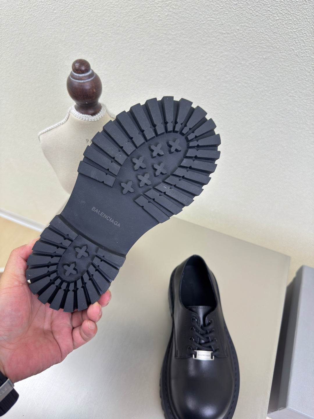 STOMPER DERBY IN BLACK SOFT LAMBSKIN