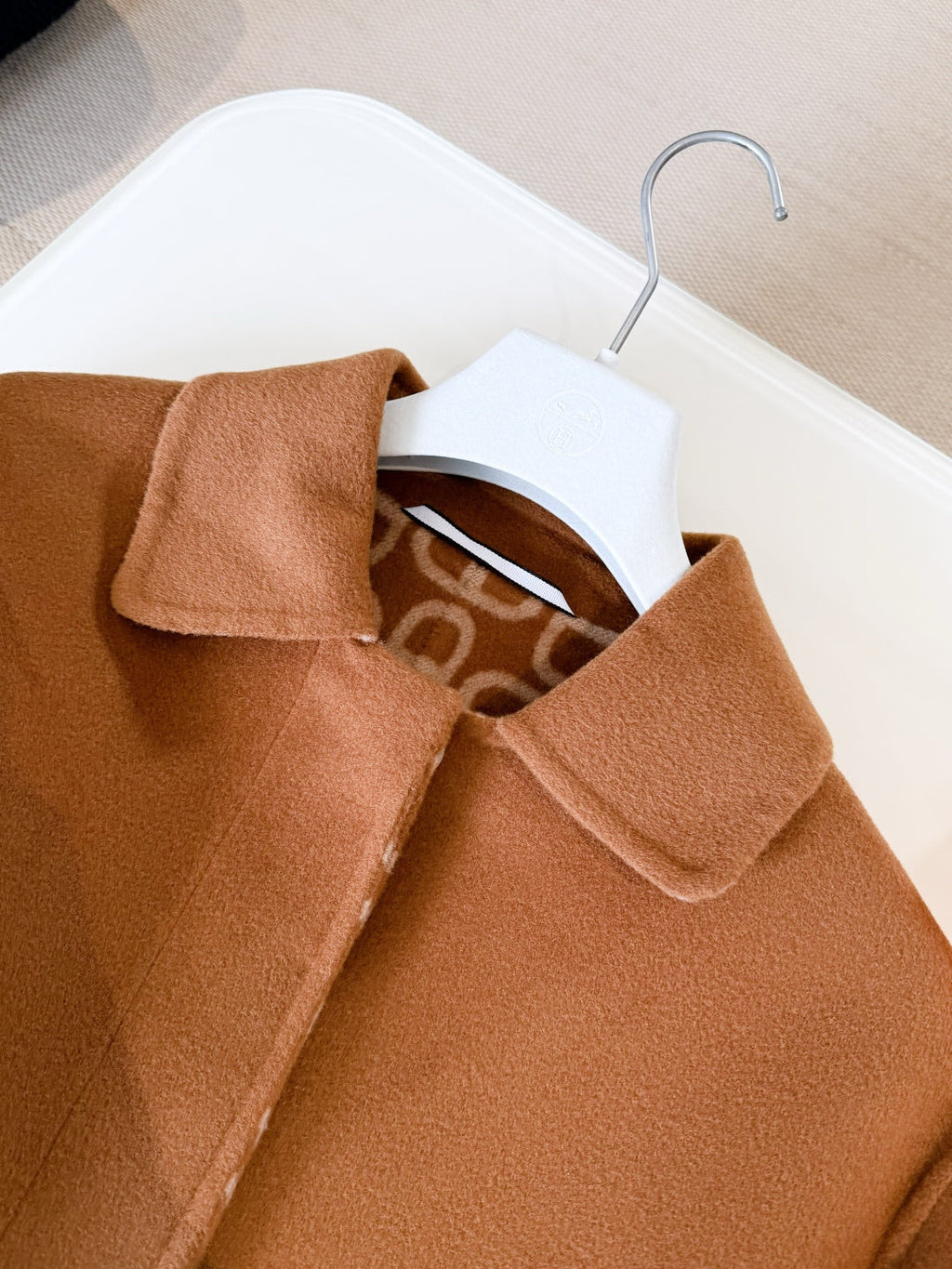 HERMES 25S BELTED CASHMERE PEACOAT 267