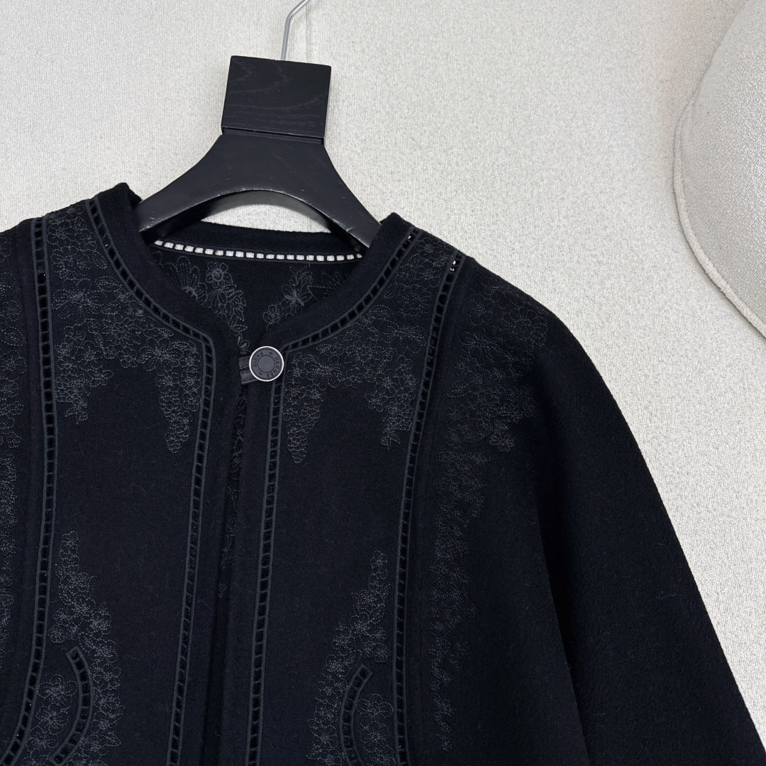 HERMES 25S SHORT CASHMERE COAT 193