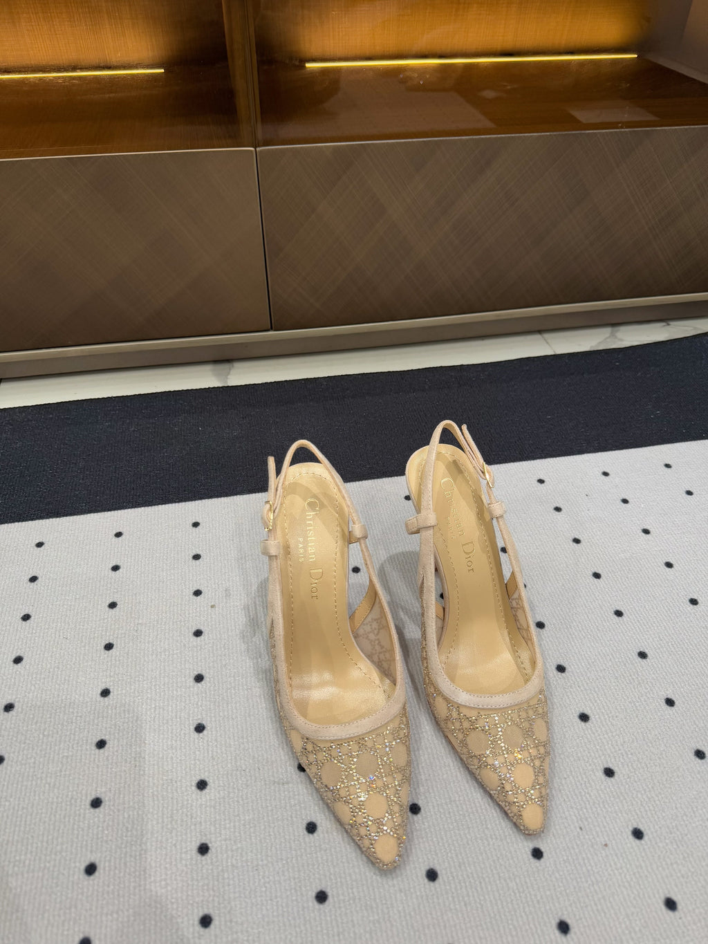 HIGH HEELS SLINGBACK IN CAMEL BEIGE LAMB SUEDE 10 CM