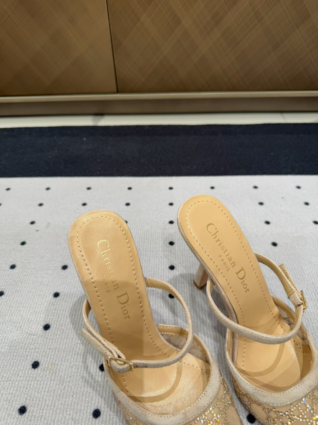 HIGH HEELS MULE IN CAMEL BEIGE LAMB SUEDE 10 CM