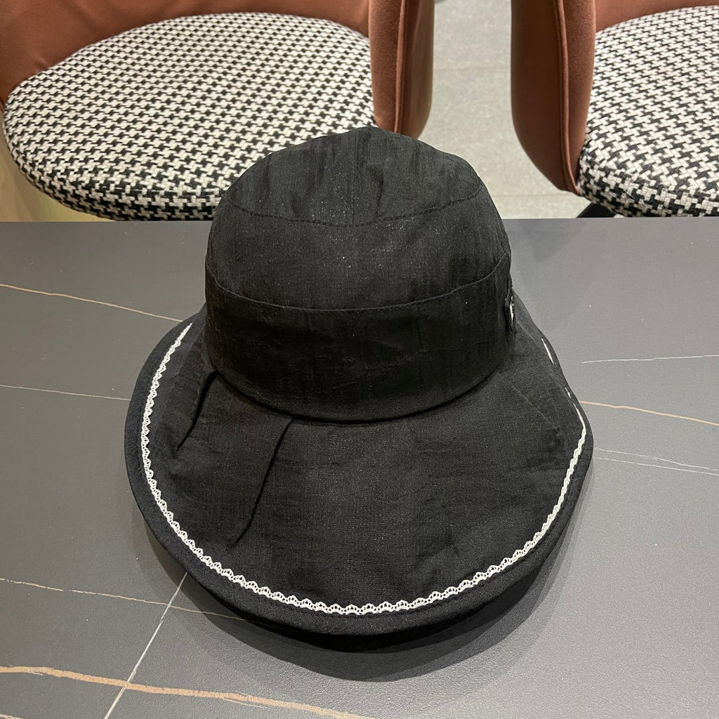 BUCKET HAT MODEL 650274 IN BLACK TEXTURED FABRIC