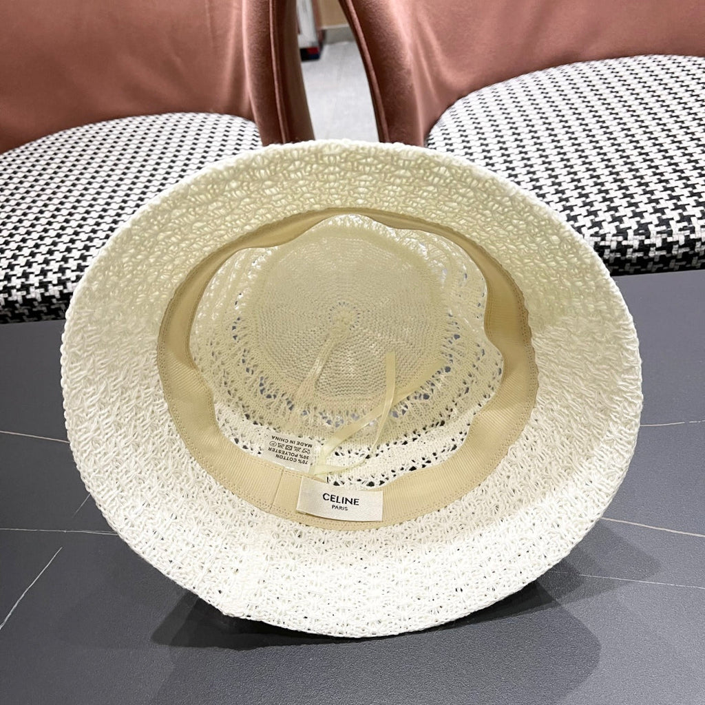 BUCKET HAT MODEL 651868 IN WHITE CROCHET