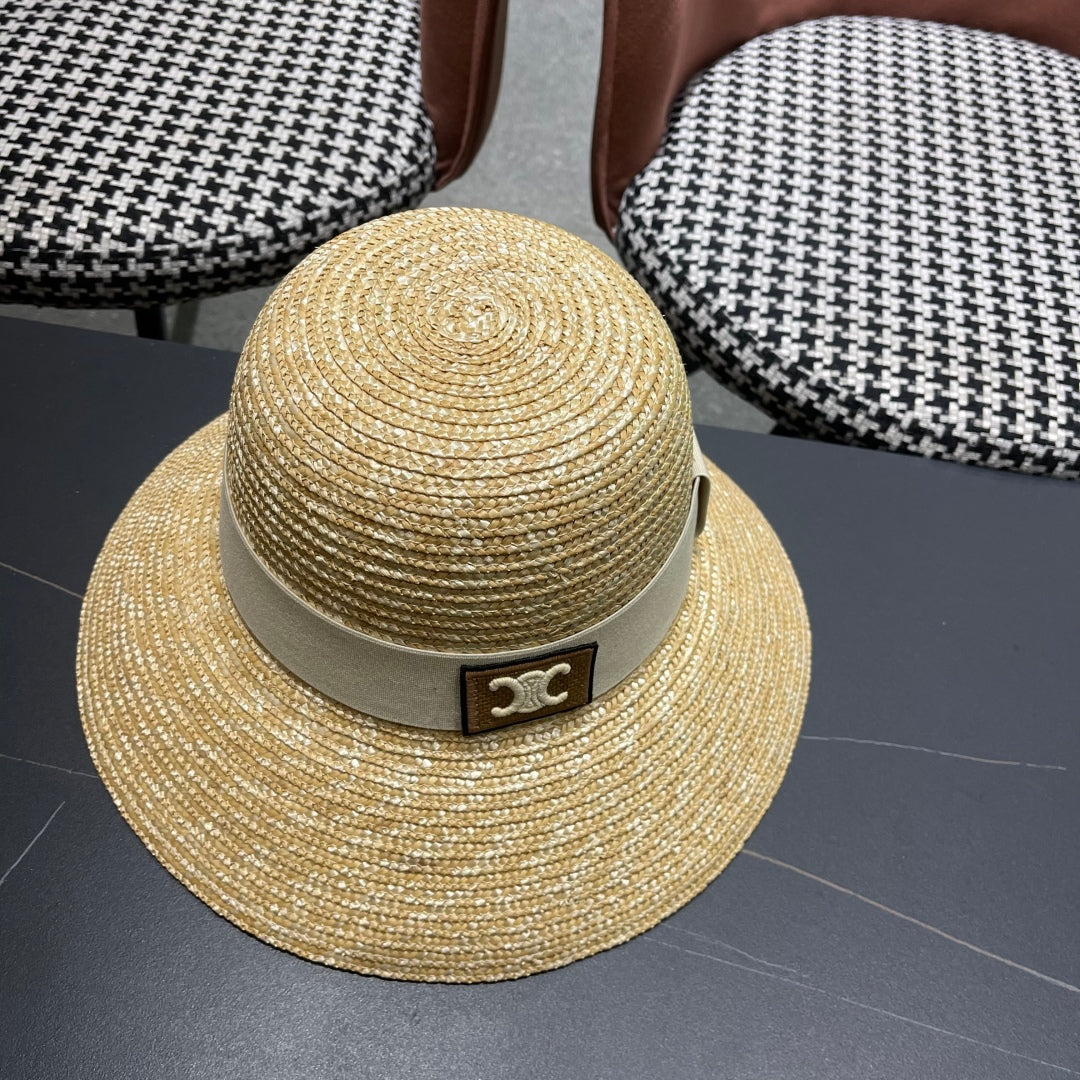 BUKET HAT MODEL 653603 IN NATURAL RAFFIA STRAW