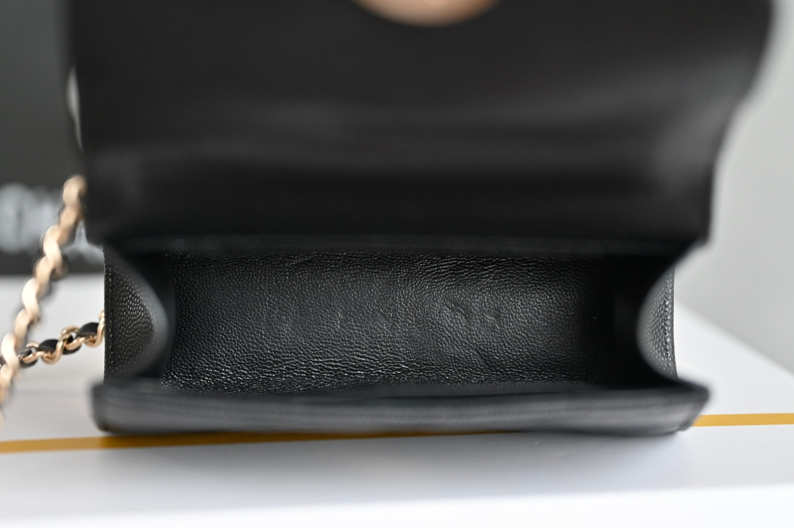 CHANEL 25S KELLY 14.5 CM IN BLACK LAMBSKIN