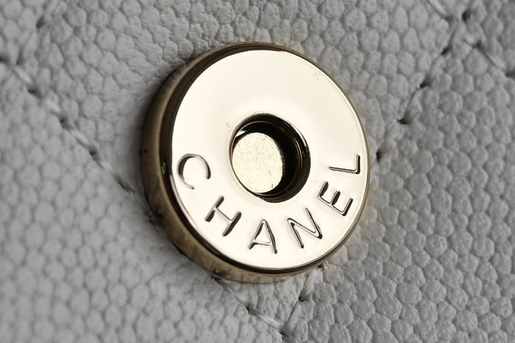 CHANEL 25S KELLY 14.5 CM IN WHITE LAMBSKIN