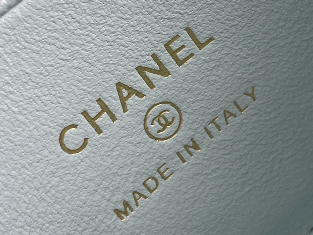 CHANEL 25S KELLY 18 CM IN SOFT MINT BLUE LAMBSKIN