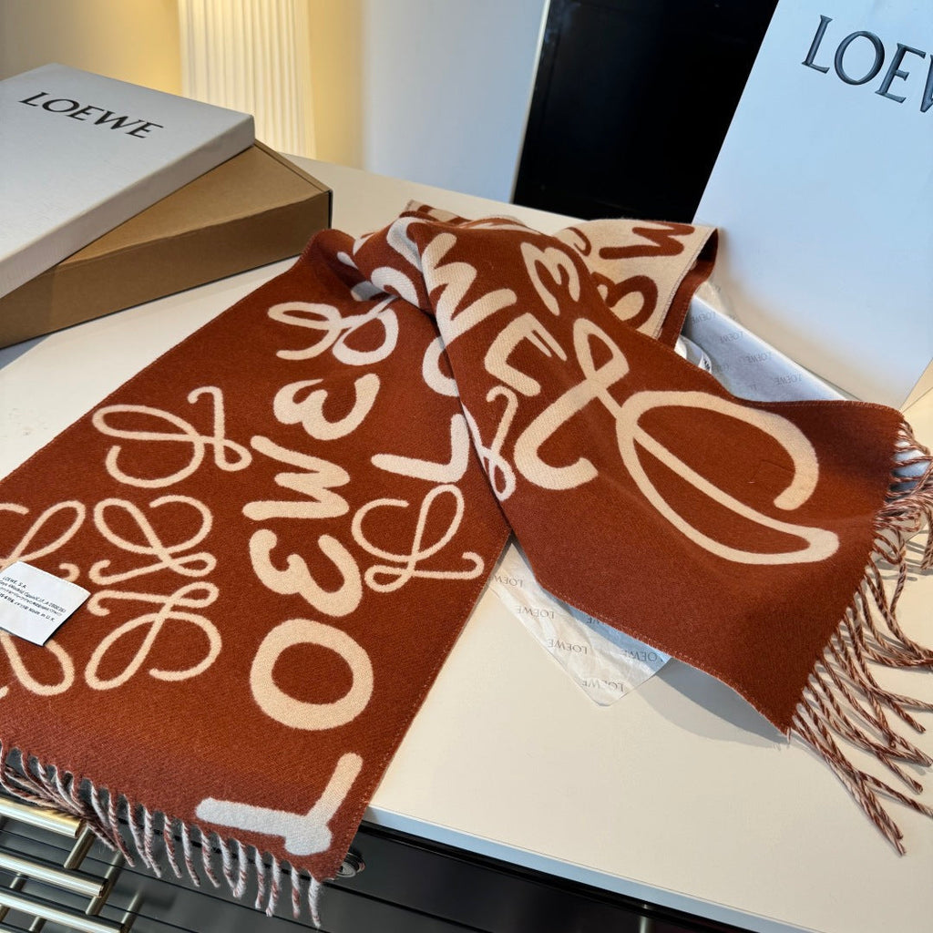 LOEWE 25S SCARF 180 IN CASHMERE WOOL 861446